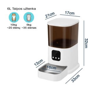Automatischer intelligenter Tierfutterspender mit WLAN und Videokamera Užsisakykite Trendai.lt 13