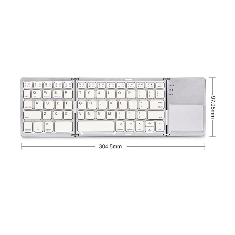 Mini faltbare kabellose Tastatur mit berührungsempfindlicher Oberfläche Užsisakykite Trendai.lt 12